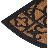 vidaXL Predpražnik polkrožen 45x75 cm guma in kokosova vlakna | Shoptok.si