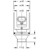 Bonomini odlivni ventil 6/4 pp za sudoperu sa gumenim čepom Cene