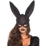 Leg Avenue Glitter Masquerade Rabbit Mask 3760 Black Cene
