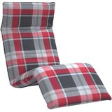  Sklopiva ležaljka za sunčanje s crvenim kariranim uzorkom 175x54x8,5 cm Oxford tkanina | shoptok.hr
