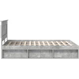  Krevetna konstrukcija Beton 160 x 200 cm Čvrsto borovo drvo | shoptok.hr