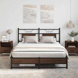 vidaXL Posteljni okvir brez vzmetnice hrast 140x200 cm inženirski les | Shoptok.si