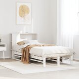vidaXL Knjižna postelja brez vzmetnice bela 90x200 cm trden les Cene