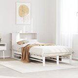vidaXL Krevet s regalom za knjige bez madraca bijeli 90x200 cm od drva | shoptok.hr
