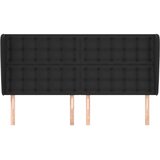  Uzglavlje s ušima crno 203x23x118/128 cm od umjetne kože | Eponuda.com