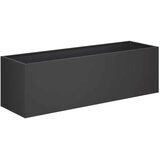  Vrtna saksija Crna 80 x 30 x 30 cm Čelična vrata - Crna 80 x 30 x 30 cm 1 | shoptok.hr