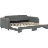  Dnevni krevet na razvlačenje bez madraca tamnosivi 100 x 200 cm | shoptok.hr