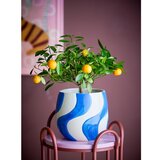 Bloomingville Ročno poslikan okrasni cvetlični lonec iz kamenine ø 20,5 cm Romy – | Shoptok.si