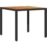 vidaXL jedilni set Set 3 Črna Les Trajno Pohodna oprema Kvadratno | Shoptok.si