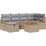  7-dijelni Vrtni Sofa Set sa Jastučićima Bež Poli Ratan 2-sjedalna Vrtna Sofa sa Skladištem i Jastučićima Bež Poli Ratan Cijene