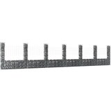 vidaXL Gabion košara U-oblike s 7 stebri železo 740x20x150 cm Cene
