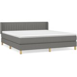Maison Chic Box spring postelja - Vzmetna postelja z vzmetnico temno siva 180x200 cm blago SL14418, (21904120) | Shoptok.si