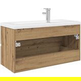 Ormarić omarica za umivalnik z vgrajenim umivalnikom pipo Artisan Oak | Shoptok.si