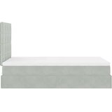 vidaXL okvir kreveta s madracima svijetlosivi 120x200cm baršunasti | shoptok.hr