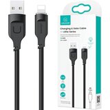 Usams LIGHTNING CABLE 2.4A 1.2M FAST CHARGING LITHE ZA IPHONE ČRN, (21980492) | Shoptok.si