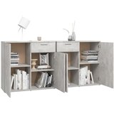  Komoda siva boja betona 160 x 36 x 75 cm od konstruiranog drva | shoptok.hr