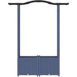  Povišeni krevet s mrežom i krovom Sivi 125 x 40 x 138 cm PP | shoptok.hr