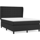  Box spring postelja z vzmetnico črn 140x200 cm umetno usnje, (20727205) | Shoptok.si