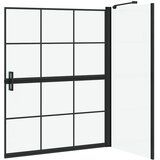 Ekran za kadu i tuš Crna i prozirna 100 x 68 x 128 cm | shoptok.hr