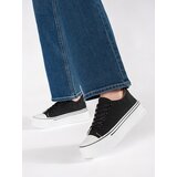 Shelvt Black women's sneakers with a thick sole | Shoptok.si