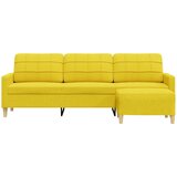  Trosjed s tabureom svjetložuti 210 cm od tkanine | shoptok.hr