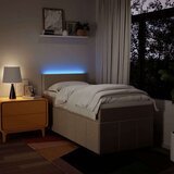 vidaXL Okvir kreveta s oprugama i madrac krem 80x200 cm od tkanine | shoptok.hr