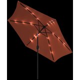  Vrtni suncobran LED s čeličnim stupom 300 cm terakota | shoptok.hr