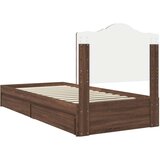  Okvir za krevet Smeđi hrast 75 x 190 cm Konstruirano drvo | shoptok.hr