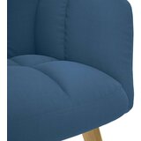 vidaXL Stolica za opuštanje s tabureom od tkanine plava | shoptok.hr