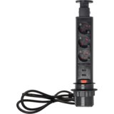 Orno Produžni kabel sa 3 x Schuko utičnice + 2 x USB, ugradbena – OR-AE-1349(GS)/B | Eponuda.ba