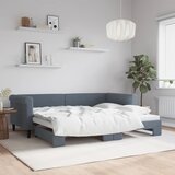 vidaXL Izvlečna dnevna postelja temno siva 90x200 cm žamet Cene