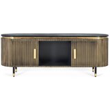 GINER Y COLOMER Bronasta TV omarica iz mangovega lesa in brona 150 cm, (22147503) Cene