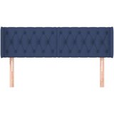  Vzglavje z ušesi modro 163x16x78/88 cm blago, (20954085) | Shoptok.si