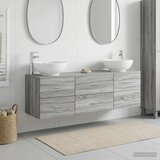  Set namještaja za kupaonicu 3 kom. Siva Sonoma 49,5 x 44,5 x 65 cm | shoptok.hr