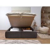 Bobochic Paris Tamno sivi tapecirani bračni krevet s prostorom za odlaganje s podnicom 180x200 cm Garance – | shoptok.hr