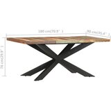  Blagovaonski stol od masivnog obnovljenog drva 180 x 90 x 76 cm | shoptok.hr