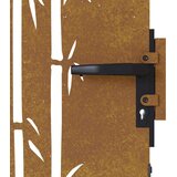 vidaXL Vrtna vrata 85x200 cm corten jeklo dizajn bambusa | Shoptok.si