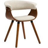 HOMCOM Jedilni stol, poliester, pena 62D x 55Š x 75V cm, bež, (5000242687) | Shoptok.si