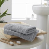Catherine Lansfield Svetlo sive frotirne bombažne brisače v kompletu 2 ks 30x30 cm Anti-Bacterial – | Shoptok.si