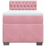 Box spring krevet s madracem ružičasti 90x200 cm baršunasti | shoptok.hr