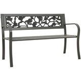 vidaXL Vrtna klupa 125 cm čelična siva | shoptok.hr