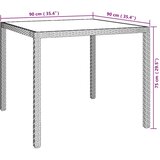  Vrtni stol 90 x 90 x 75 cm od kaljenog stakla i poliratana bež | shoptok.hr
