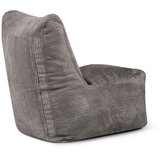 SLOWDOWN Črna vreča za sedenje iz rebrastega žameta Seat Lounge – | Shoptok.si