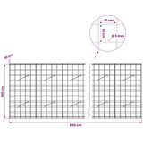  Gabion s žicom debljine 5 mm i mrežom 10x10 cm 850x10x100 cm | shoptok.hr