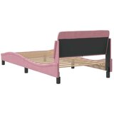 vidaXL okvir za krevet s uzglavljem ružičasti 100x200 cm baršunasti | shoptok.hr