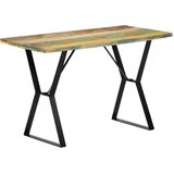  Blagovaonski stol od masivnog obnovljenog drva 120 x 60 x 76 cm | shoptok.hr