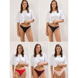 Trendyol Ženski set donjeg veša Thmss25Ku00048, 5 komada, Šareni Cene