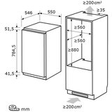 EXQUISIT Odredeni Einbaukühlschrank 129 EKS131-V-FE-090E, cvrsta vrata, litara | shoptok.hr