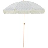 vidaXL Senčnik Siva in bela Ø 160 x 195 cm Jeklo | Shoptok.si