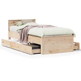  Okvir kreveta bez madraca s uzglavljem 90 x 190 cm od borovine | shoptok.hr